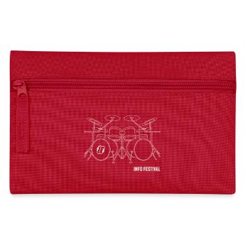 Une batterie en contour - Trousse - rouge - Devant