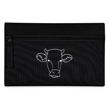 Cow skull linears - Pencil Case - black - Front