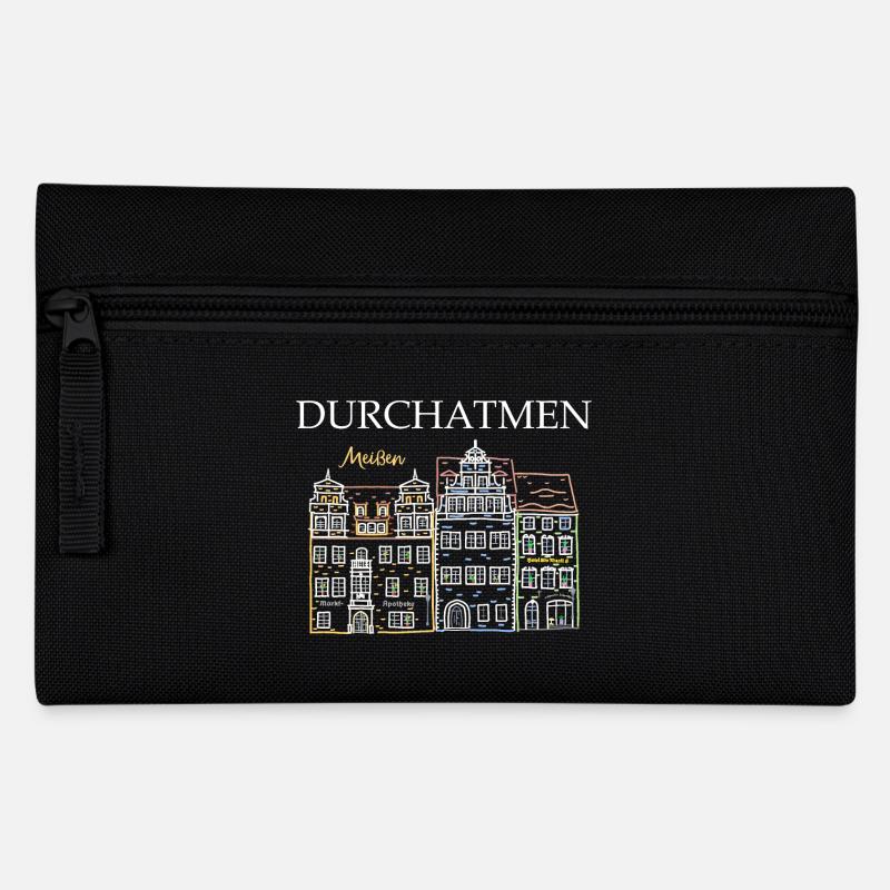 Meißen, Sachsen, Deutschland, Durchatmen - Federtasche - Schwarz