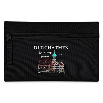 Wasserburg am Bodensee, Durchatmen, Deutschland - Federtasche - Schwarz - Vorne