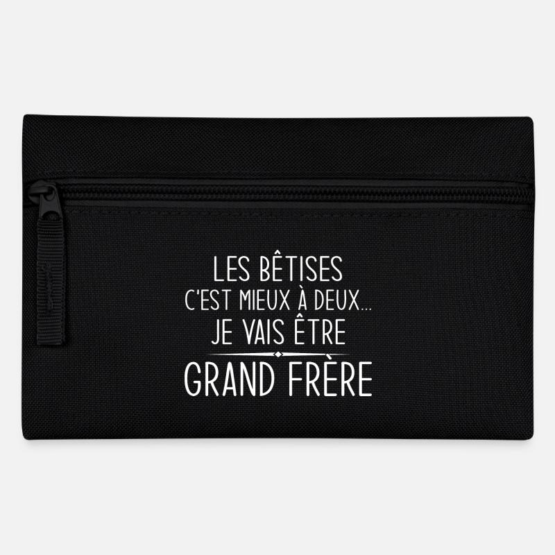 Ich werde ein großer Bruder sein - Federtasche - Schwarz