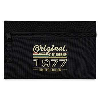 Dezember 1977 Geburtstag Dezember 1977 Dezember - Federtasche - Schwarz - Vorne