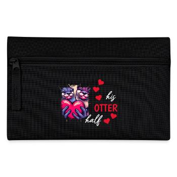 Otter Half Love Gift - Pencil Case - black - Front