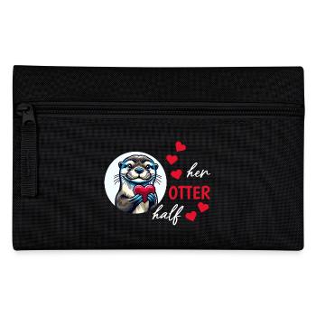 Otter Half Love Gift - Pencil Case - black - Front