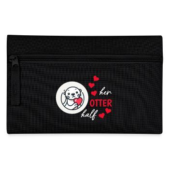 Otter Half Love Gift - Pencil Case - black - Front