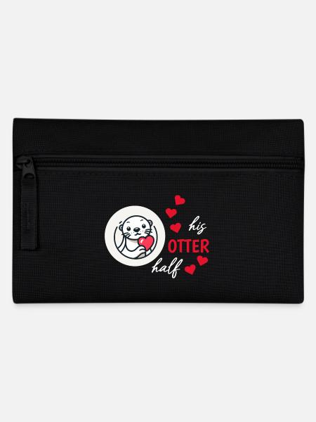 Otter Half Love Gift - Pencil Case - black