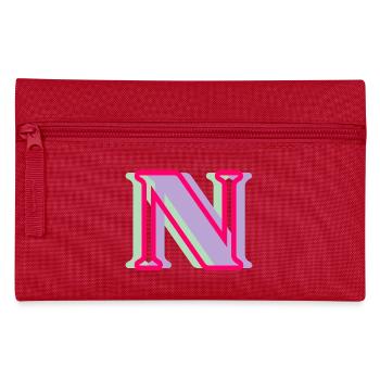 Mehrfarbiger Buchstabe n - Federtasche - Rot - Vorne