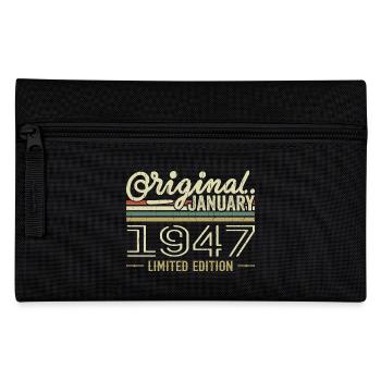 Januar 1947 Geburtstag Januar 1947 Geschenk 1947 - Federtasche - Schwarz - Vorne