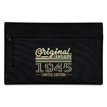 Januar 1945 Geburtstag Januar 1945 Geschenk 1945 - Federtasche - Schwarz - Vorne