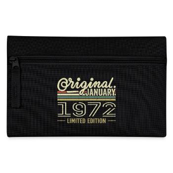 Janvier 1972 anniversaire Janvier 1972 cadeau 1972 - Trousse - noir - Devant
