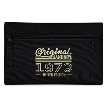 Janvier 1973 anniversaire Janvier 1973 cadeau 1973 - Trousse - noir - Devant