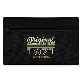 January 1971 Birthday January 1971 Gift 1971 - Pencil Case - black - Front
