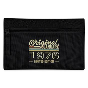 Janvier 1976 anniversaire Janvier 1976 cadeau 1976 - Trousse - noir - Devant