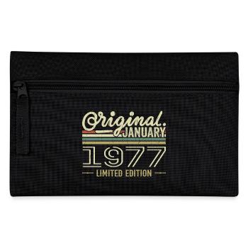 January 1977 Birthday January 1977 Gift 1977 - Pencil Case - black - Front