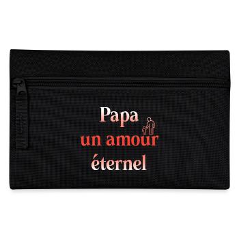 papa père papou humour blague cadeau - Trousse - noir - Devant