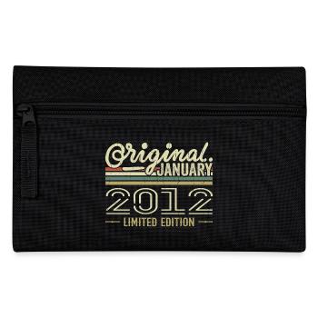 Janvier 2012 anniversaire Janvier 2012 cadeau 2012 - Trousse - noir - Devant