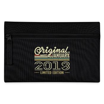 Janvier 2018 anniversaire Janvier 2018 cadeau 2018 - Trousse - noir - Devant