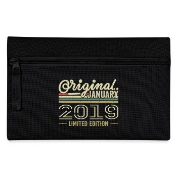 Januar 2019 Geburtstag Januar 2019 Geschenk 2019 - Federtasche - Schwarz - Vorne