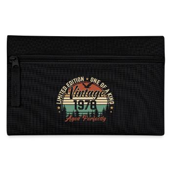 Jahrgang 1978 Retro 1978 Geburtstagsgeschenk 1978 - Federtasche - Schwarz - Vorne
