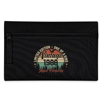 Jahrgang 1988 Retro 1988 Geburtstagsgeschenk 1988 - Federtasche - Schwarz - Vorne