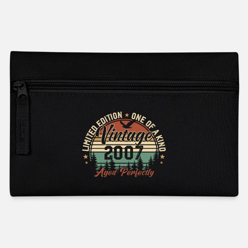 Jahrgang 2007 Retro 2007 Geburtstagsgeschenk 2007 - Federtasche - Schwarz