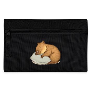 Capybara endormi mignon - Trousse - noir - Devant