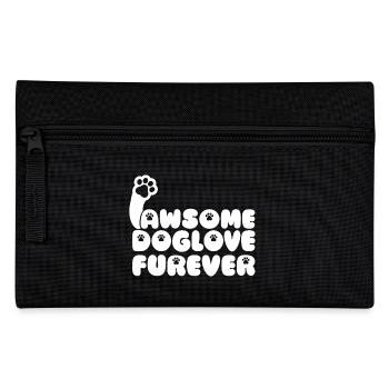 pawsome doglove furever - awesome dog love forever - Federtasche - Schwarz - Vorne