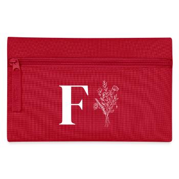Minimalistische Blumen - Federtasche - Rot - Vorne