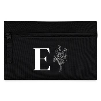 Minimalistische Blumen - Federtasche - Schwarz - Vorne