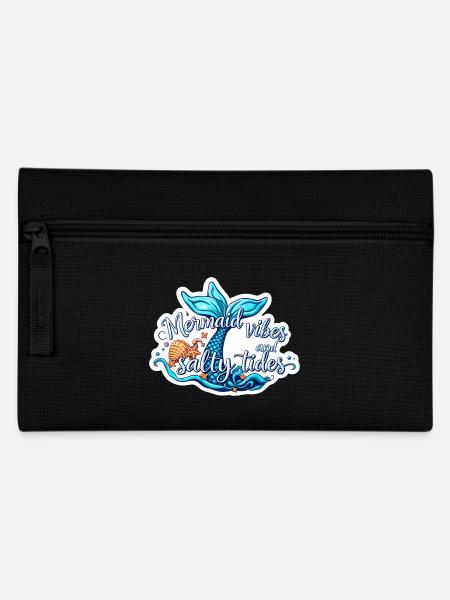 Mermaid Vibes Ocean Aesthetic Beach Lover Fantasy - Pencil Case - black