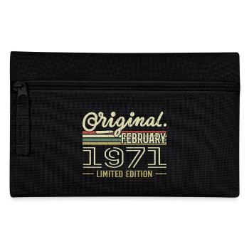 Februar 1971 Geschenk - Februar 1971 Geburtstag - Federtasche - Schwarz - Vorne