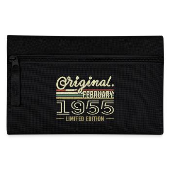 February 1955 Gift - February 1955 Birthday - Pencil Case - black - Front