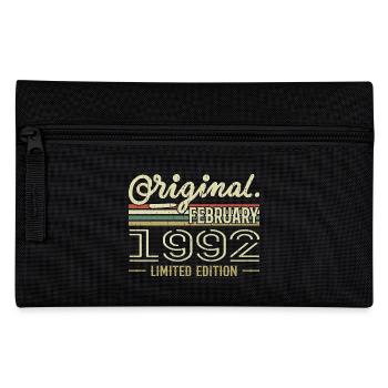 February 1992 Gift - February 1992 Birthday - Pencil Case - black - Front