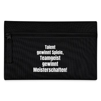 Talent gewinnt Spiele, Teamgeist Meisterschaften - Federtasche - Schwarz - Vorne