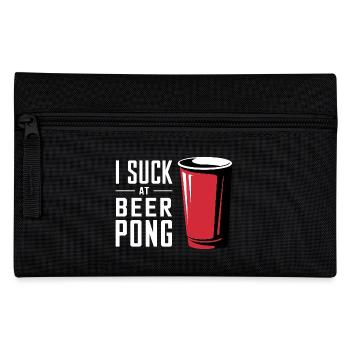 I Suck At Beer Pong 10 - Federtasche - Schwarz - Vorne