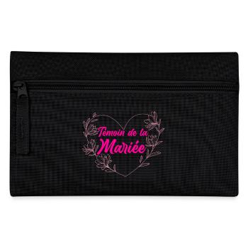 Témoin de la Mariée Demoiselle d'Honneur EVJF - Trousse - noir - Devant