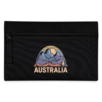 Australien Australien Abstrakte Berge Geschenk - Federtasche - Schwarz - Vorne