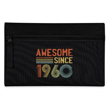 Awesome Since 1960" – Vintage Retro Geburtstag - Federtasche - Schwarz - Vorne