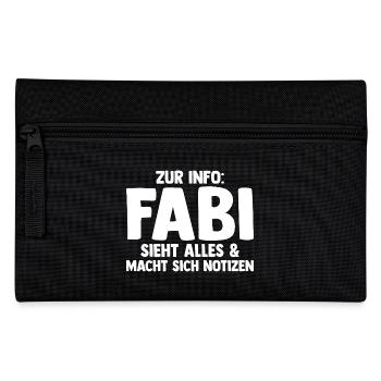 Fabian - Federtasche - Schwarz - Vorne