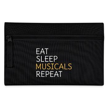 Eat Sleep Musicals Repeat Musical Theatre - Pencil Case - black - Front