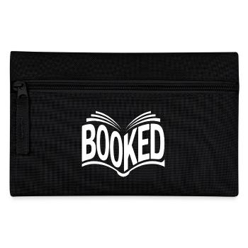 Booked - Cool Book Lover Design - Pencil Case - black - Front