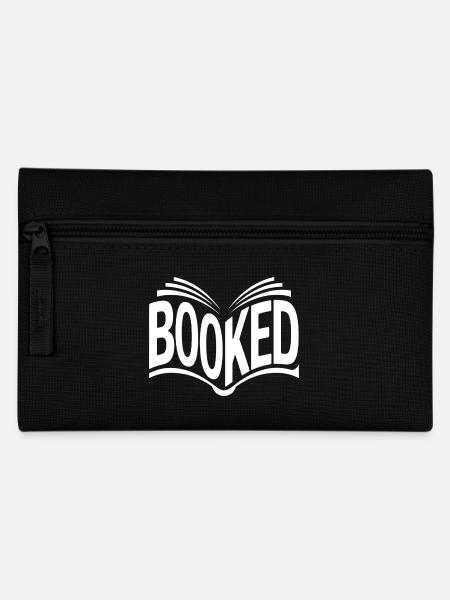 Booked - Cool Book Lover Design - Pencil Case - black