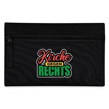 Kirche Gegen Rechts - Gegen Rechts, gegen Hetze - Federtasche - Schwarz - Vorne