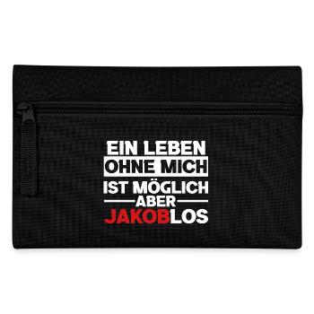 Bier Bierliebhaber Saufen Feiern Jakob - Federtasche - Schwarz - Vorne