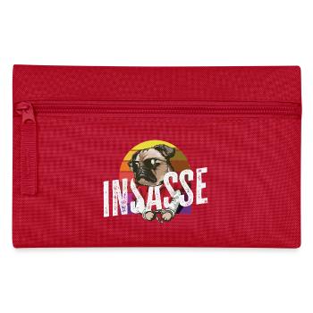 Inmate Retro Pug Funny Carnival Helau - Pencil Case - red - Front