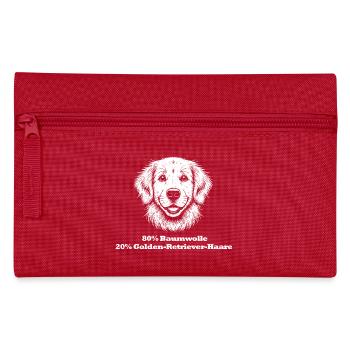 20% Golden Retriever-Haare - Federtasche - Rot - Vorne