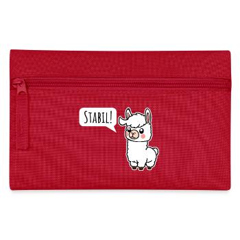Stay stable! Just like the little llama - Pencil Case - red - Front