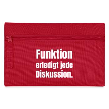 Funktion erledigt jede Diskussion - Federtasche - Rot - Vorne