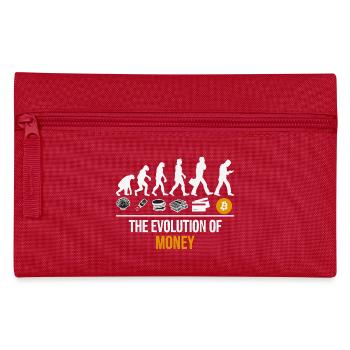 Bitcoin Shirts - Crypto Shirt - Evolution of Money - Pencil Case - red - Front