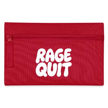 Rage Quit Bubble Schrift - Federtasche - Rot - Vorne